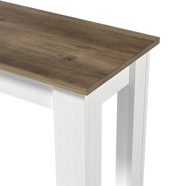 Transitional Console Table with Open Lower Shelf  Wooden Bazar