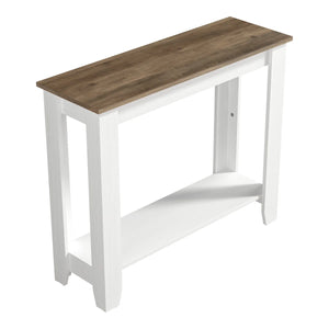 Transitional Console Table with Open Lower Shelf  Wooden Bazar