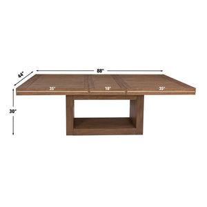 Hiken Extendable Solid Wood Base Dining Table - Wooden bazar