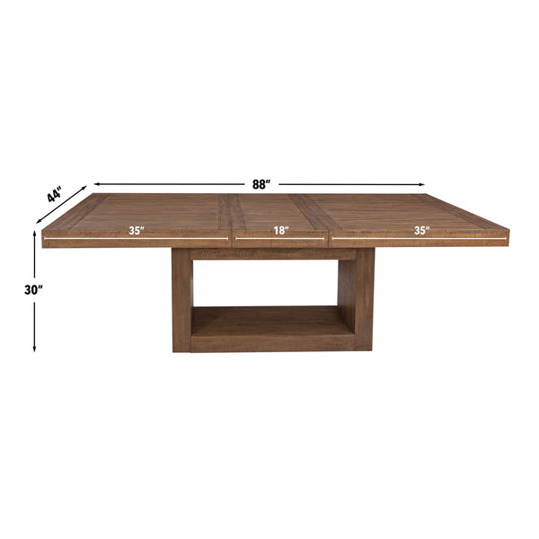 Hiken Extendable Solid Wood Base Dining Table - Wooden bazar