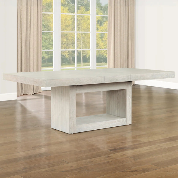 Hiken Extendable Solid Wood Base Dining Table - Wooden bazar