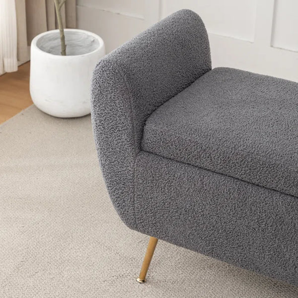 Ferry Upholstered Flip Top Storage Bench - Wooden Bazar