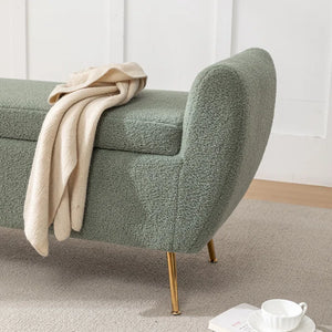 Ferry Upholstered Flip Top Storage Bench - Wooden Bazar