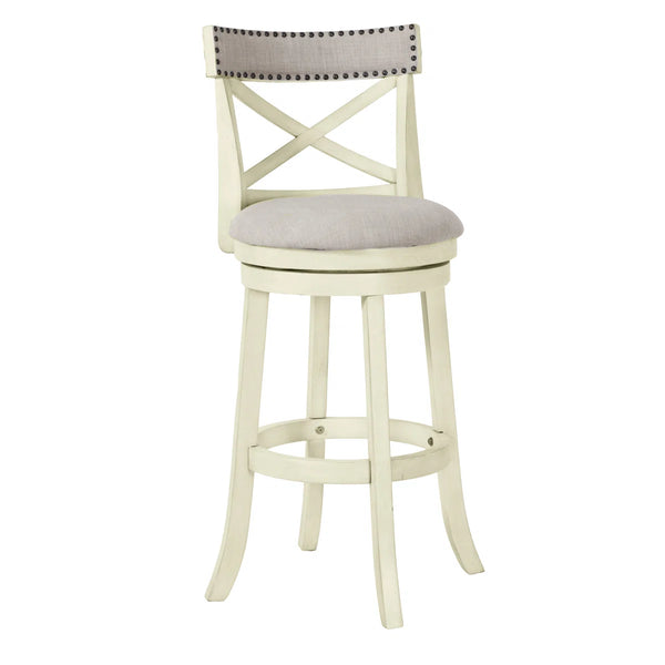 Kopasz Swivel Upholstered Counter Stool  Wooden Bazar