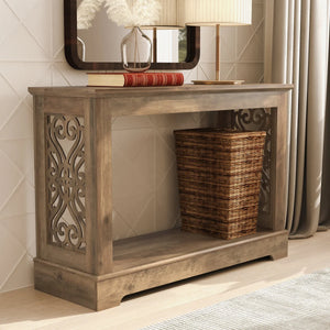 Console Table for Entryway, Hallway, Living Room & Sofa Area  Wooden Bazar