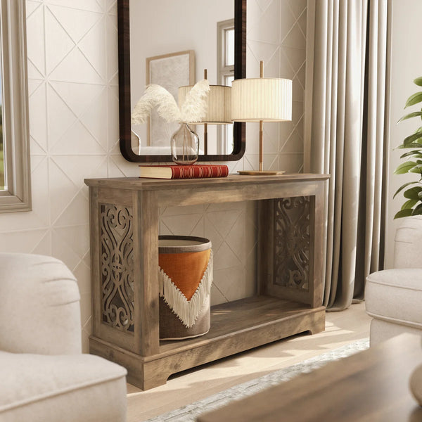 Console Table for Entryway, Hallway, Living Room & Sofa Area  Wooden Bazar