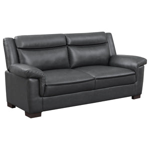 Krista Upholstered Padded Arm Sofa   Wooden Bazar