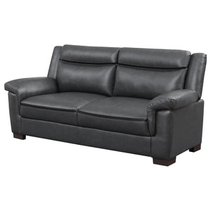 Krista Upholstered Padded Arm Sofa   Wooden Bazar