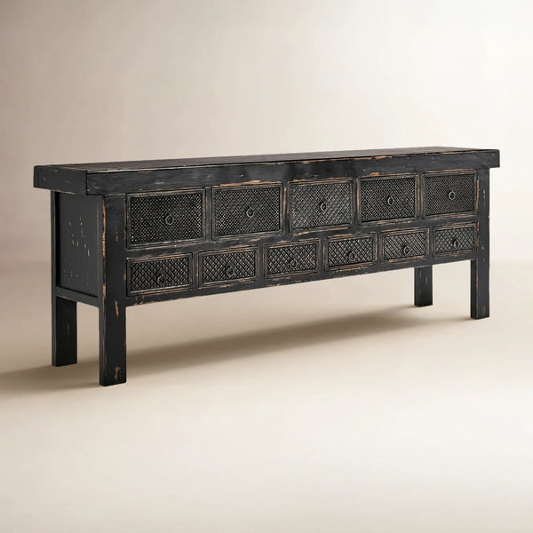 Solid Wood Top Console Table for Entryway, Living Room & Hallway  Wooden Bazar