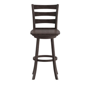 Laurel Ladderback Wooden Swivel Dining Stool With Footrest  Wooden Bazar