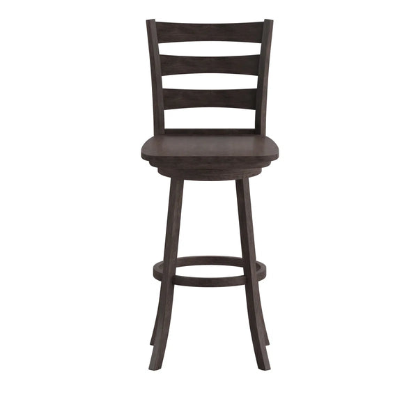 Laurel Ladderback Wooden Swivel Dining Stool With Footrest  Wooden Bazar