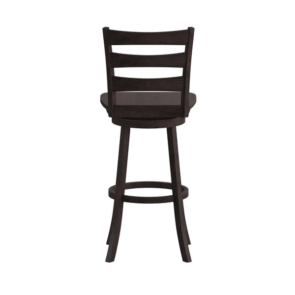Laurel Ladderback Wooden Swivel Dining Stool With Footrest  Wooden Bazar