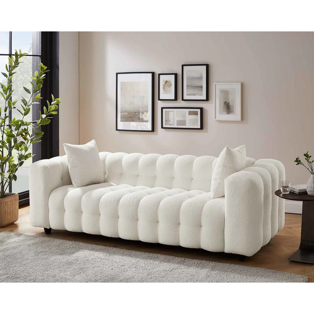 MINIMORE Modern 89.4'' Square Arms Chesterfield Sofa