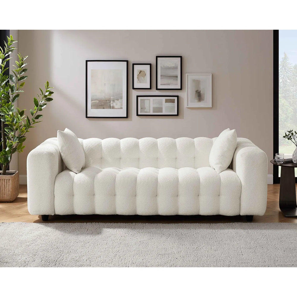 MINIMORE Modern 89.4'' Square Arms Chesterfield Sofa