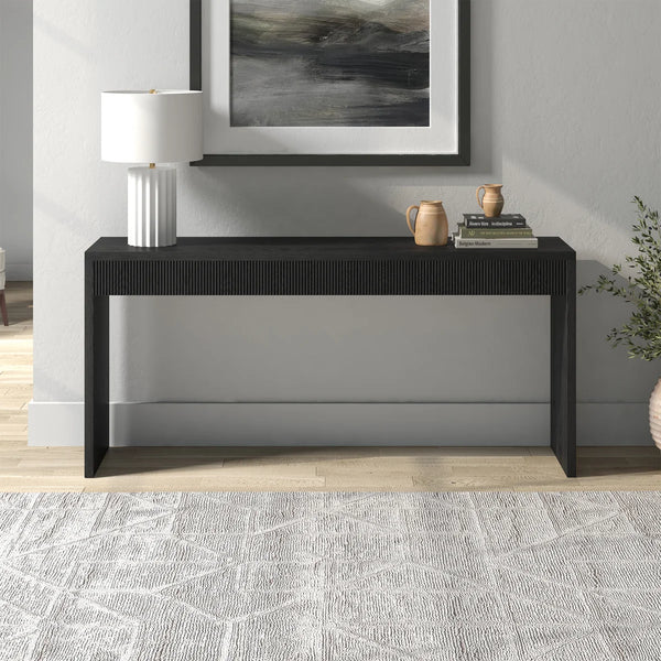 Lawrence Fluted Console Table for Entryway, Hallway & Living Room – Modern Accent Table  Wooden Bazar