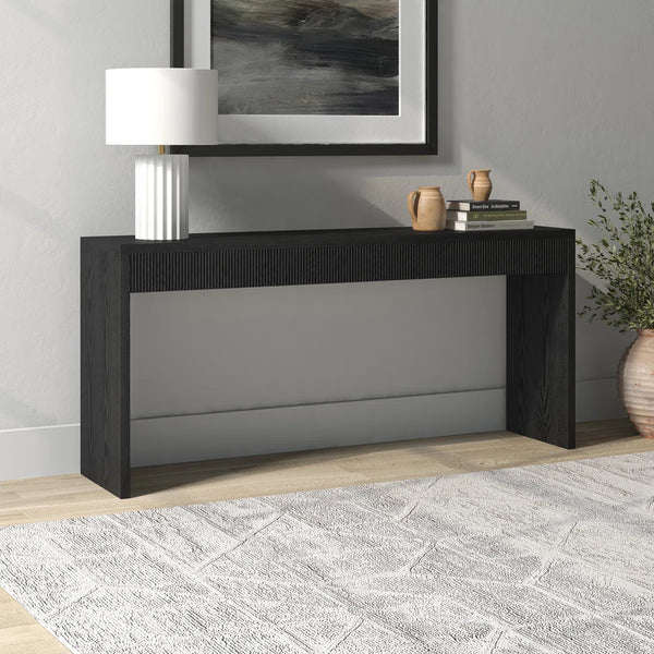 Lawrence Fluted Console Table for Entryway, Hallway & Living Room – Modern Accent Table  Wooden Bazar