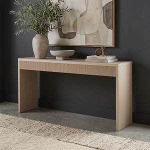 Lawrence Fluted Console Table for Entryway, Hallway & Living Room – Modern Accent Table  Wooden Bazar