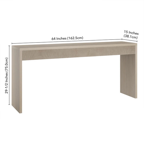 Lawrence Fluted Console Table for Entryway, Hallway & Living Room – Modern Accent Table  Wooden Bazar