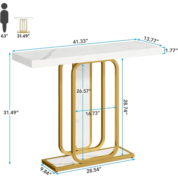 Modern Console Table with LED Lights for Entryway, Hallway & Living Room  Wooden Bazar