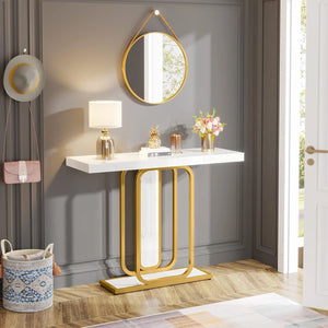 Modern Console Table with LED Lights for Entryway, Hallway & Living Room  Wooden Bazar
