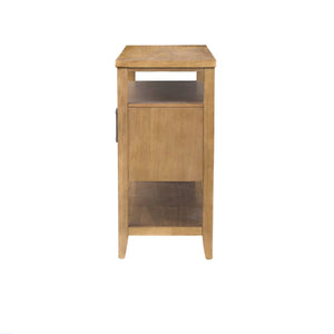 Naomi Wood Console Table with Natural Cane Storage Doors  Wooden Bazar