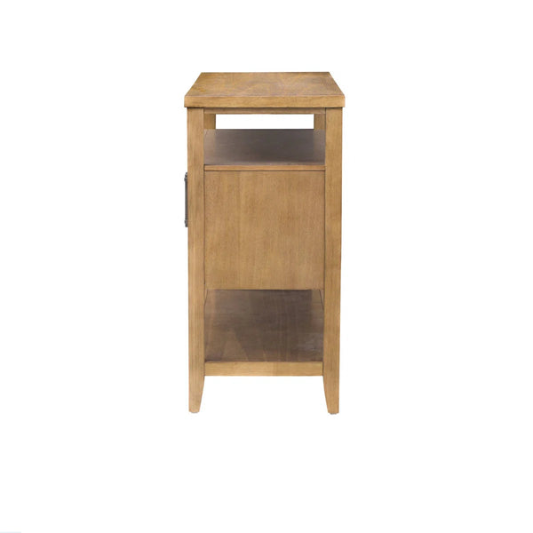 Naomi Wood Console Table with Natural Cane Storage Doors  Wooden Bazar