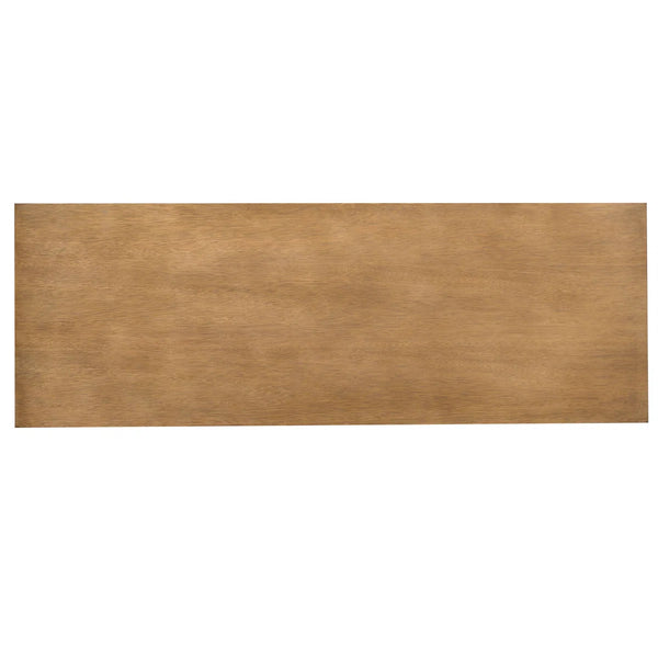 Naomi Wood Console Table with Natural Cane Storage Doors  Wooden Bazar