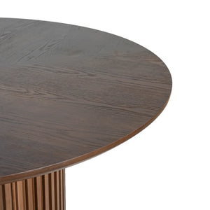 4 Seater Round Pedestal Dining Table Set With Upholstered Chairs