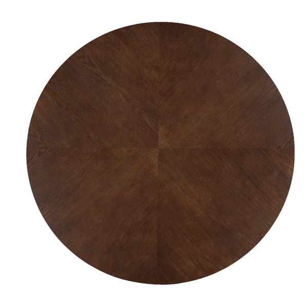4 Seater Round Pedestal Dining Table Set With Upholstered Chairs