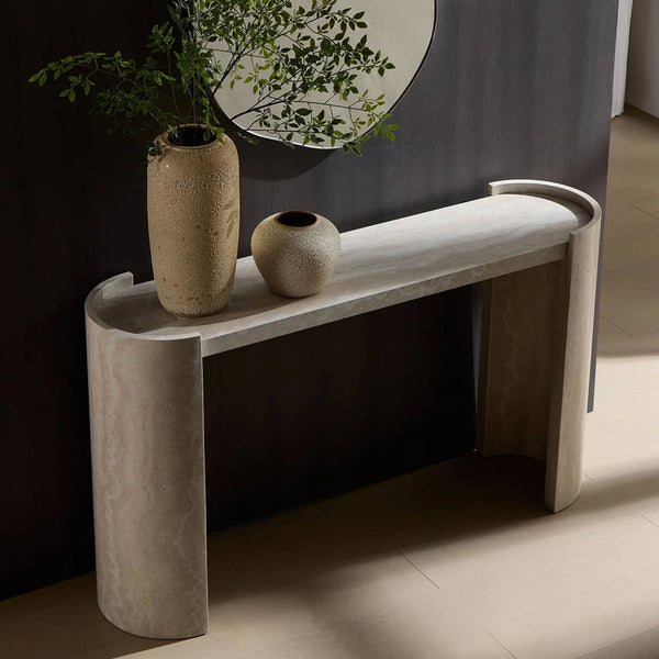 Modern MDF Console Table for Entryway, Hallway & Living Room | Contemporary Accent Table  Wooden Bazar