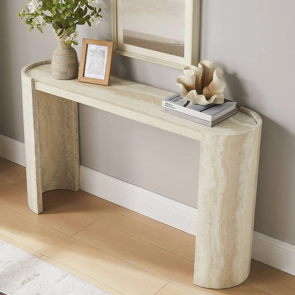 Modern MDF Console Table for Entryway, Hallway & Living Room | Contemporary Accent Table  Wooden Bazar