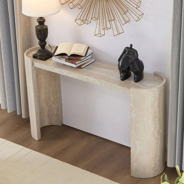 Modern MDF Console Table for Entryway, Hallway & Living Room | Contemporary Accent Table  Wooden Bazar