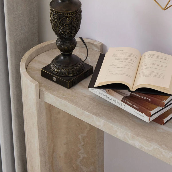 Modern MDF Console Table for Entryway, Hallway & Living Room | Contemporary Accent Table  Wooden Bazar