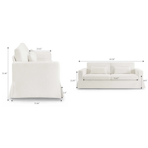 Brenda 3-Seater Sofa With Slipcover - Wooden Bazar