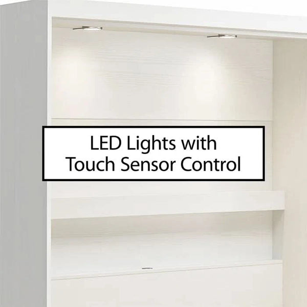 Murphy Bed with Gallery Shelf & Touch Sensor LED Lighting