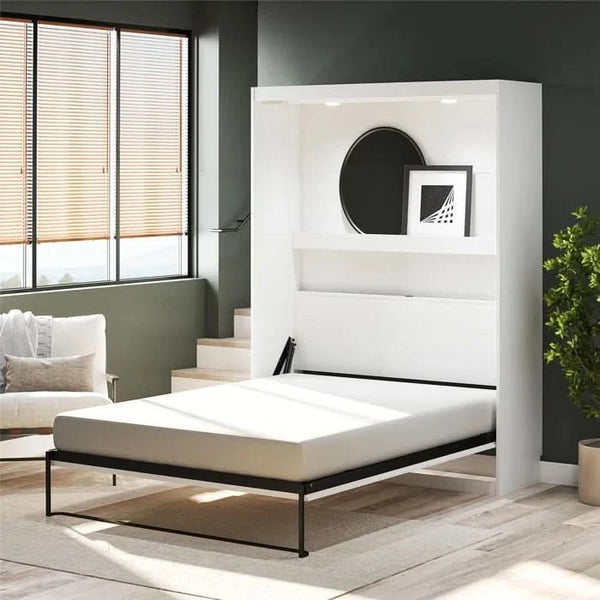 Murphy Bed with Gallery Shelf & Touch Sensor LED Lighting