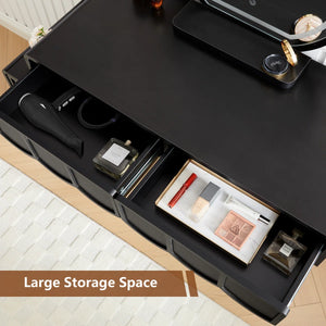 Makeup Vanity Set With Stool And Led Mirror  Wooden Bazar