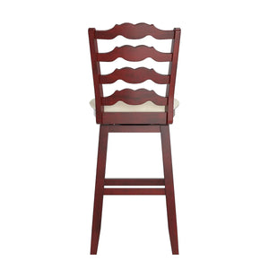 Makris Swivel Upholstered Counter Stool with Comfortable Padded Seat  Wooden Bazar