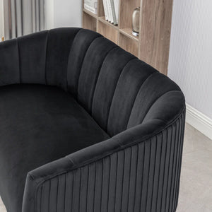 Velvet Loveseat  Wooden Bazar
