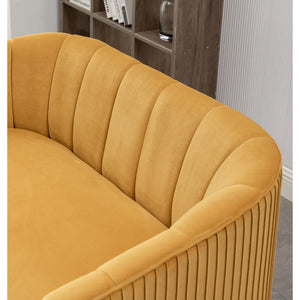 Velvet Loveseat  Wooden Bazar