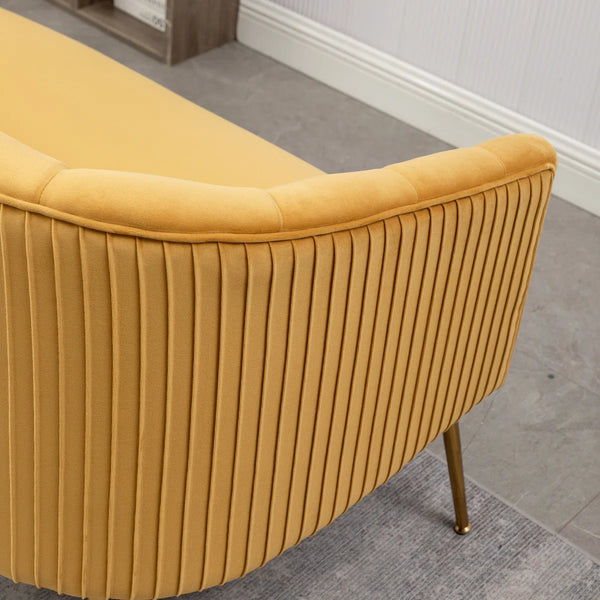Velvet Loveseat  Wooden Bazar