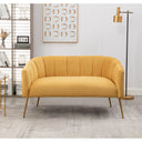Velvet Loveseat  Wooden Bazar