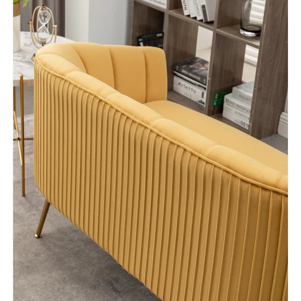 Velvet Loveseat  Wooden Bazar