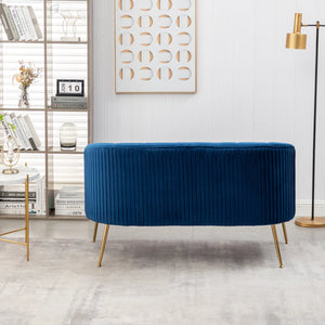Velvet Loveseat  Wooden Bazar