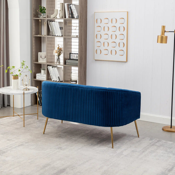 Velvet Loveseat  Wooden Bazar