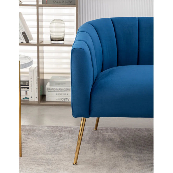 Velvet Loveseat  Wooden Bazar