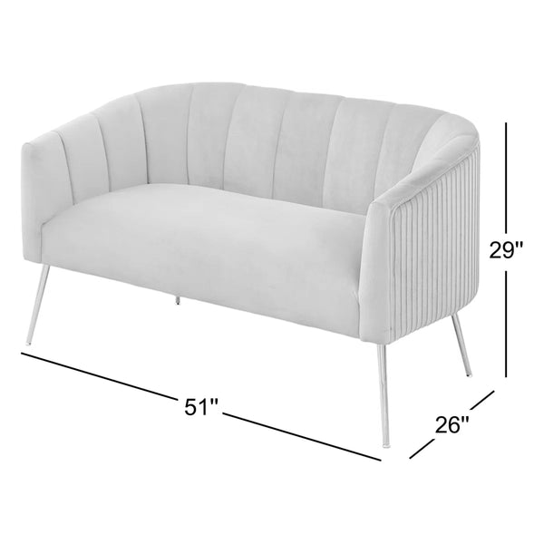 Velvet Loveseat  Wooden Bazar