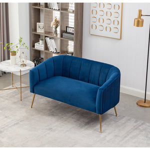Velvet Loveseat  Wooden Bazar