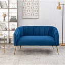 Velvet Loveseat  Wooden Bazar