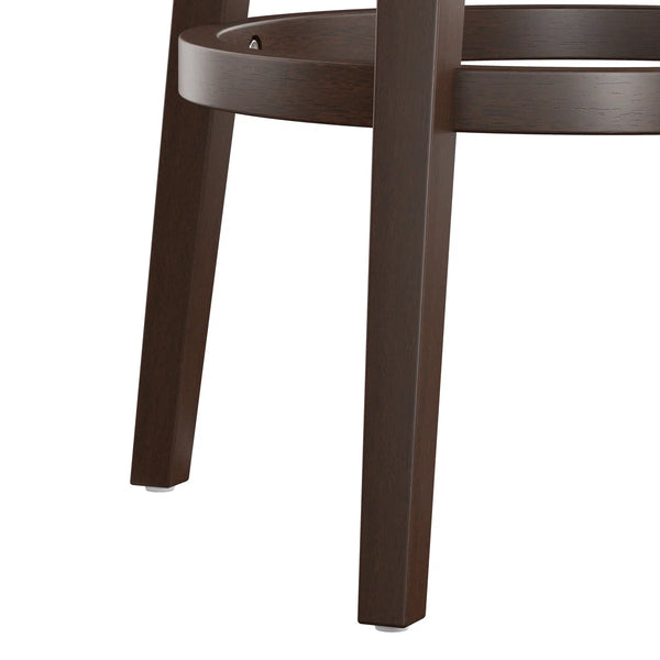Marthasville Swivel Upholstered Counter Stool with Solid Wood Frame  Wooden Bazar